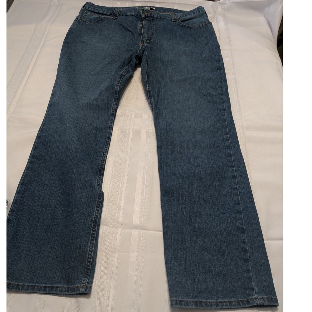Carhartt Mens Relaxed Fit Straight Leg Blue Denim Jeans 40x30 Medium Wash